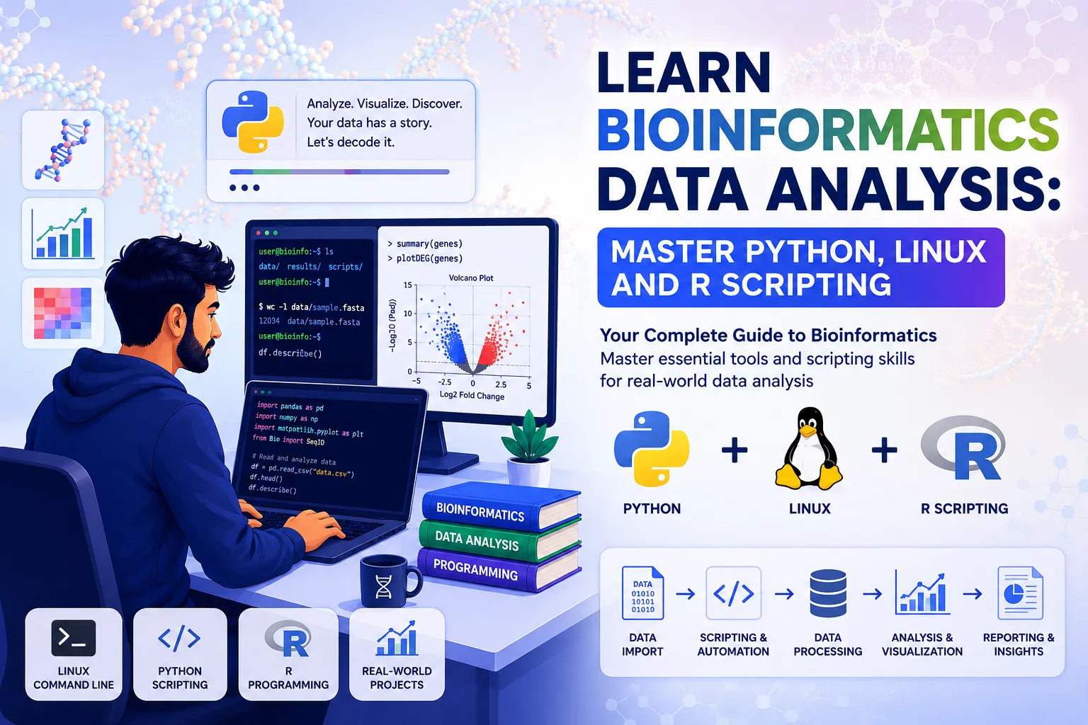 Bioinformatics Data Analysis with Python, Linux and R course