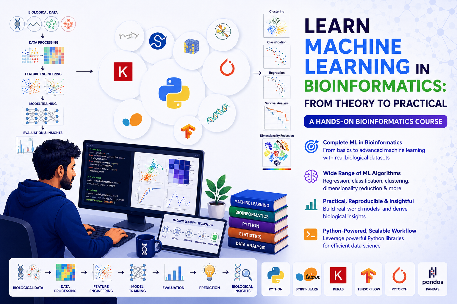 Learn Machine Learning in Bioinformatics: From Theory to Practical