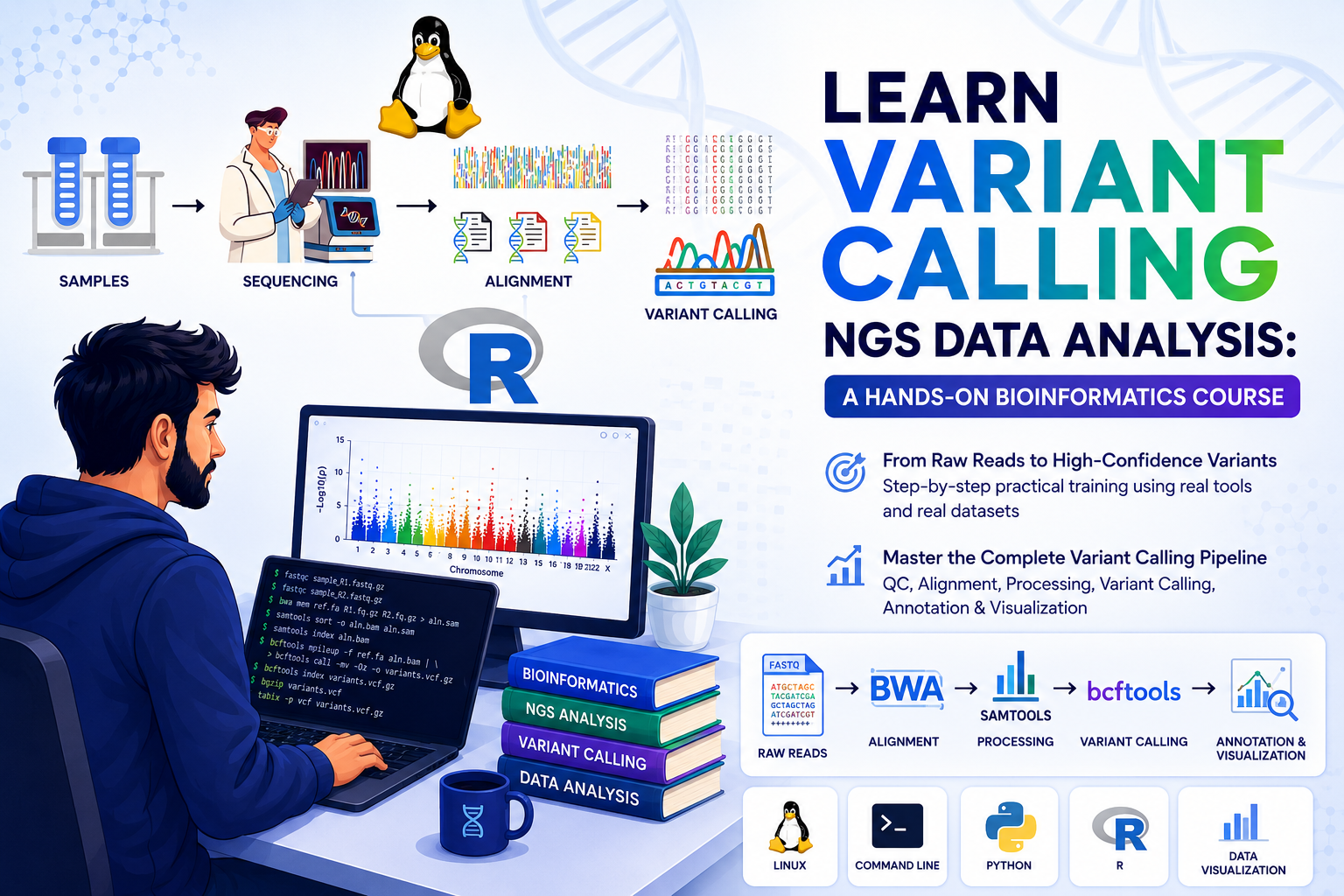 Learn Variant Calling NGS Data Analysis: A Hands-on Bioinformatics Course